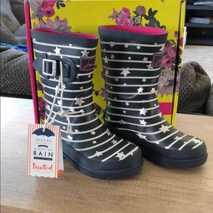 NIB Joules Girl’s painted Wellies Sz 11 little kid
